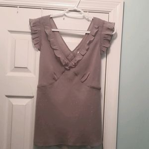 LOFT flutter sleeve, v-neck blouse